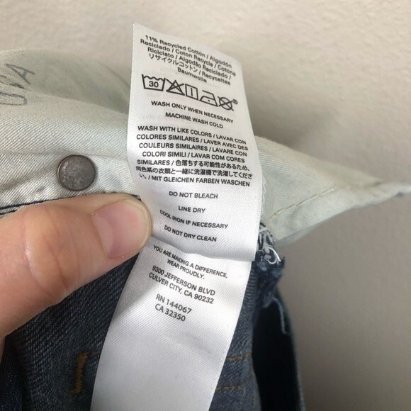 Outerknown Dune High Rise Slim Fit Jeans Size 24 - Picture 10 of 10